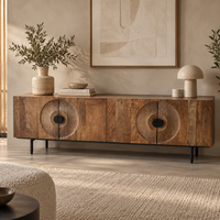 TV-meubel Altea carved mangohout - bruin of zwart - 180 