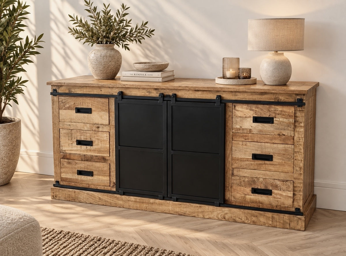 Dressoir Bilbao/ Lotte mangohout 160 cm  - Leverbaar medio december 