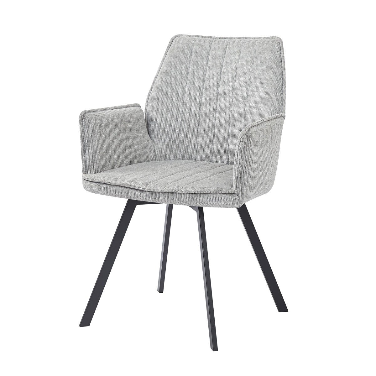 Eetstoel Louise - draaibaar, 2 kleuren beige/grey