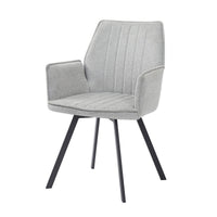 Eetstoel Louise - draaibaar, 2 kleuren beige/grey