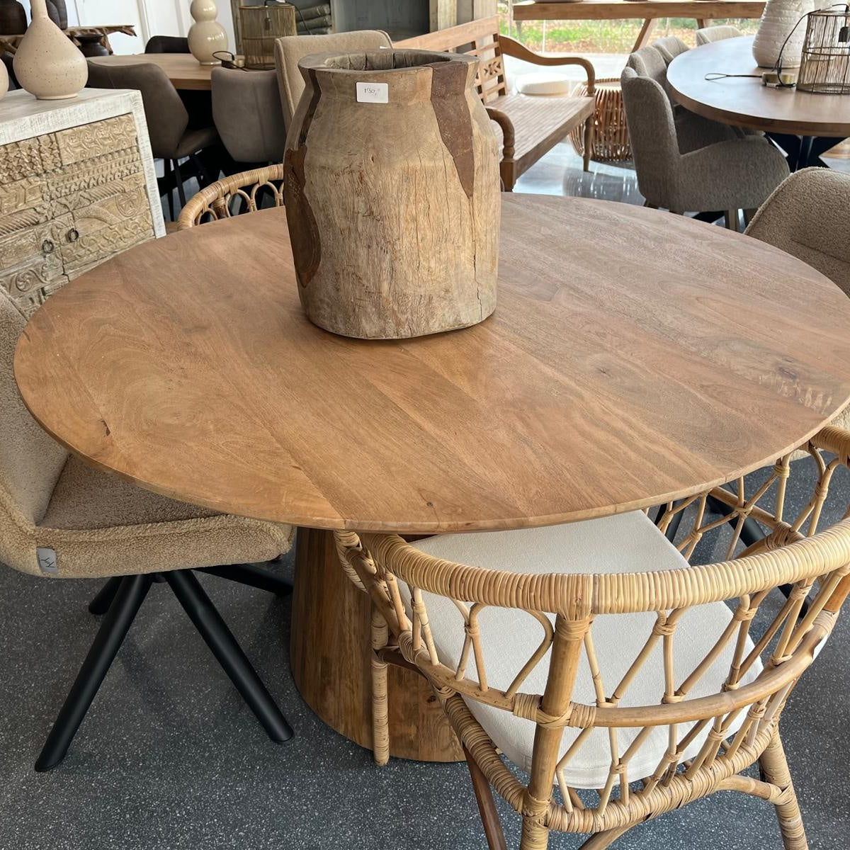 Ronde eettafel Cadiz 130 cm - houten poot
