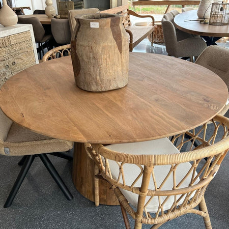 Ronde eettafel Cadiz 130 cm - houten poot