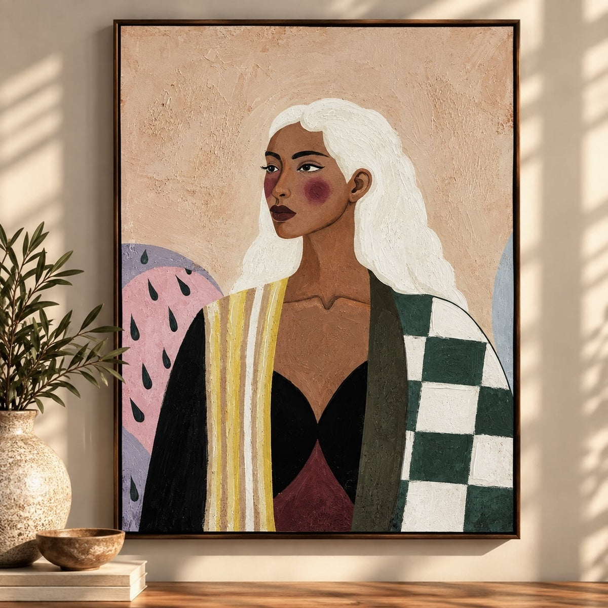 Schilderij | Vrouw  | 90 x 70 cm  