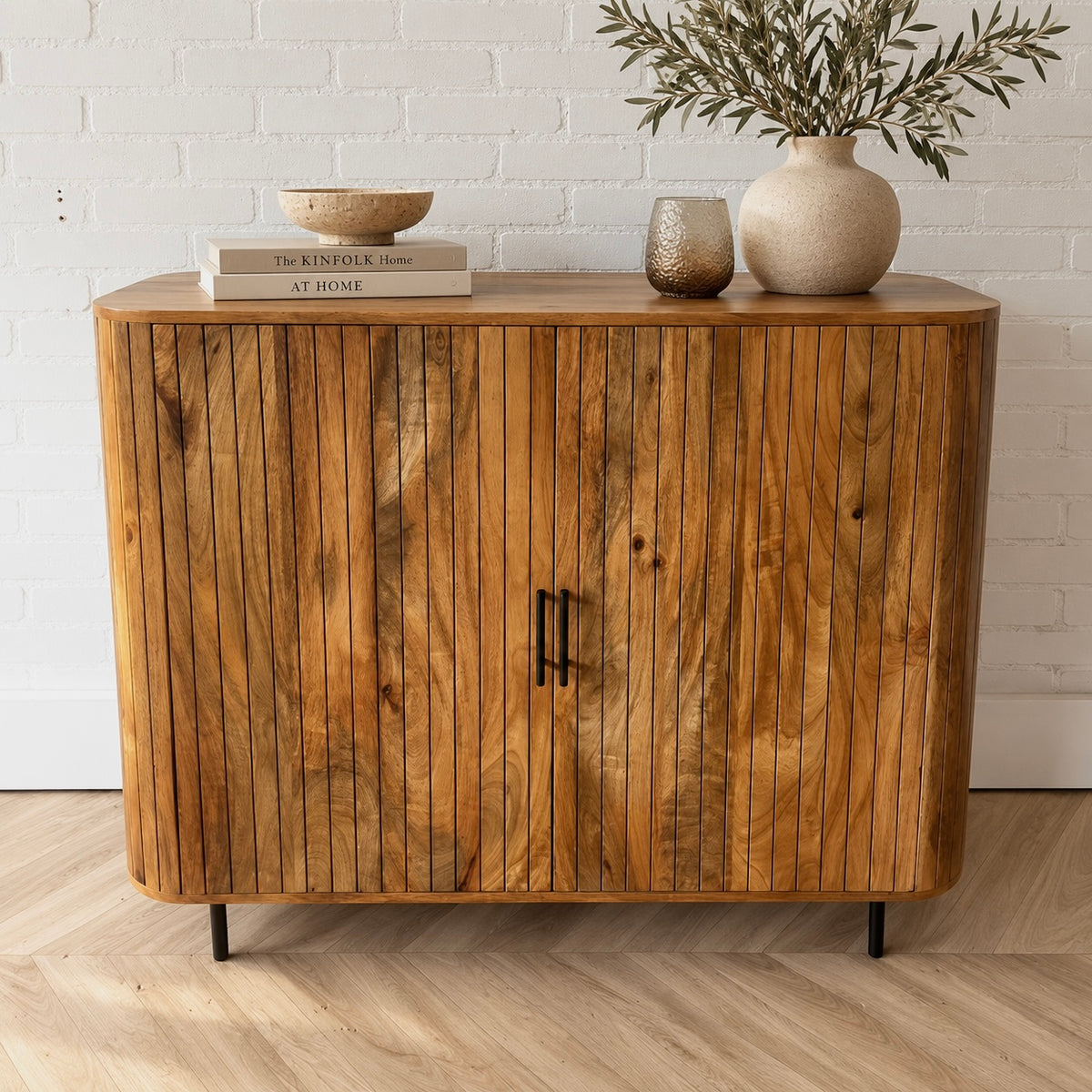 Dressoir Ribbel | Mangohout | 110 cm