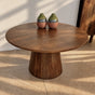 Salontafel rond mangohout moreno - houten poot