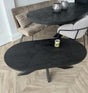 Salontafel Deens ovaal mangohout zwart matrix