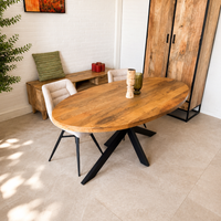 SALE | Eettafel ovaal mangohout | 160 cm
