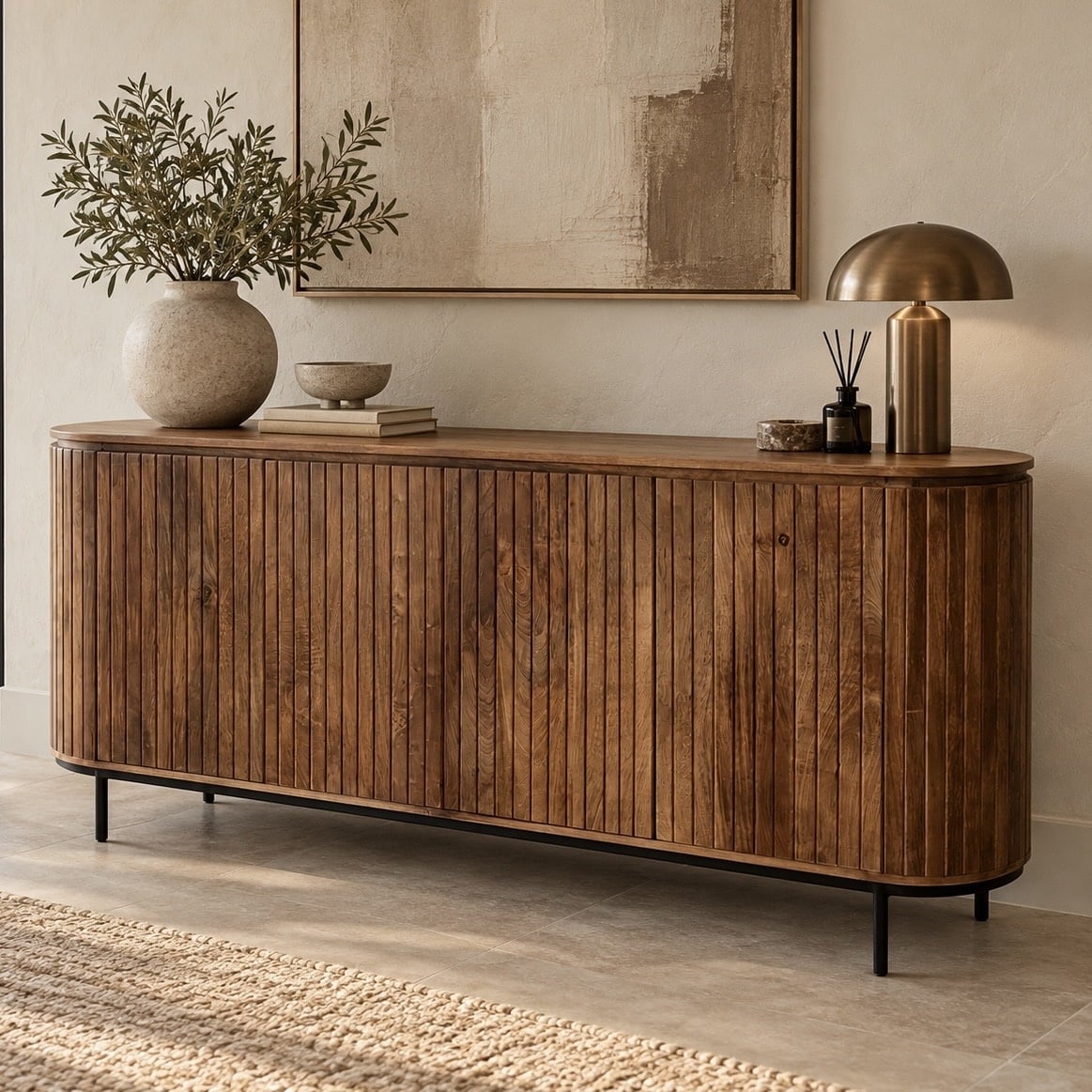 Dressoir Pedrera retro 150 en 180 cm mangohout 