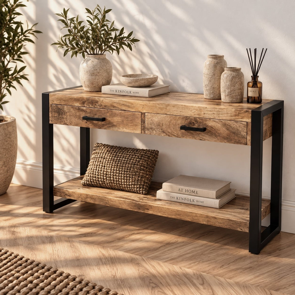 Wandtafel / sidetable Britt 120 cm mangohout 