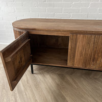 TV Meubel Pedrera 210 cm mangohout ribbel 