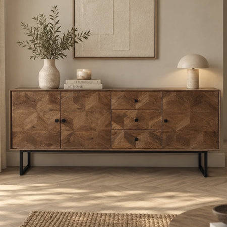 Dressoir Calpe ingelegd mangohout  175 en 200 