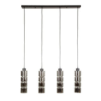 Hanglamp Cylinder Glass 4-lichts / Artic zwart