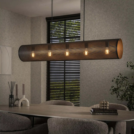 Hanglamp Tubon Mesh 5-lichts / Artic zwart