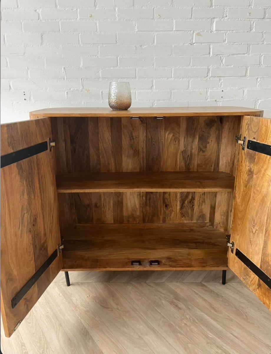 Dressoir Ribbel | Mangohout | 110 cm