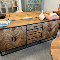 Dressoir visgraat 210 mangohout Remi 