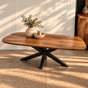 Salontafel Deens Ovaal | Mangohout | Matrixpoot Zwart