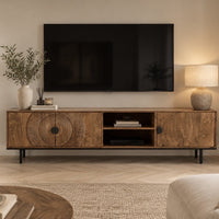 TV-meubel Altea carved mangohout -  190 cm 