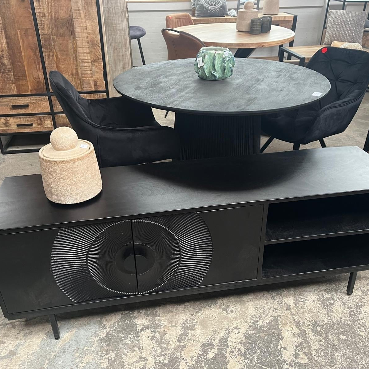 TV meubel Altea 160 houtsnijwerk mangohout 