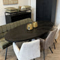 Ovale eettafel visgraat zwart 210cm