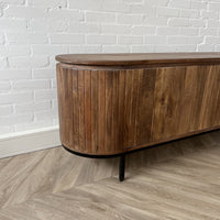 TV Meubel Pedrera 210 cm mangohout ribbel 
