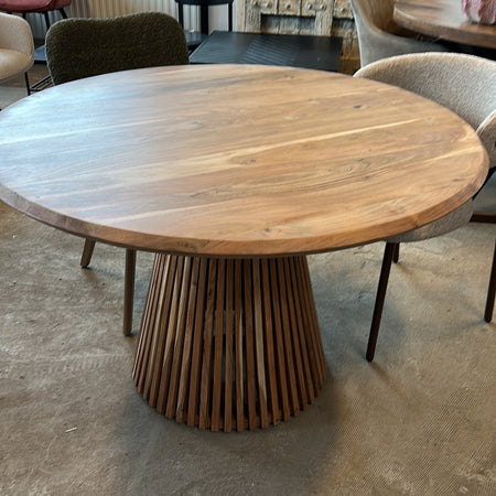 Ronde Eettafel acaciahout 120 en 140 cm