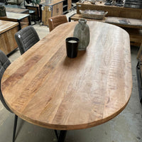 Eettafel deens ovaal mangohout moreno 160 t/m 220 cm