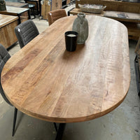 Eettafel deens ovaal mangohout moreno 160 t/m 220 cm