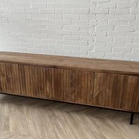 TV Meubel Pedrera 210 cm mangohout ribbel 