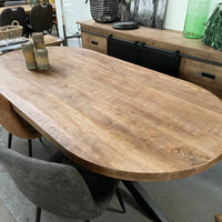 Eettafel deens ovaal mangohout moreno 160 t/m 220 cm
