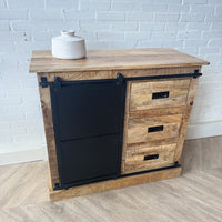 Dressoir Bilbao mangohout - 100 cm mangohout leverbaar medi dec. 2026