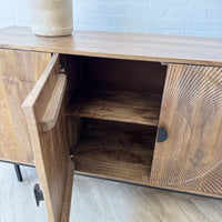Dressoir Altea carved - zwart of bruin  mangohout 180 cm