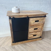 Dressoir Bilbao mangohout - 100 cm mangohout leverbaar medi dec. 2026