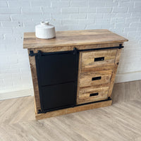 Dressoir Bilbao mangohout - 100 cm mangohout leverbaar medi dec. 2026