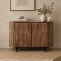 Dressoir Pedrera 115 cm Mangohout ribbel  retro  