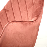 Eetstoel Le Boudoir copper/roze velvetstof 
