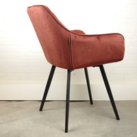 Eetstoel Le Boudoir copper/roze velvetstof 