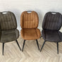 Stoel Shelton - 4 kleuren;  cognac, groen, antraciet en sand