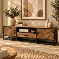TV Meubel visgraat 165 cm mangohout