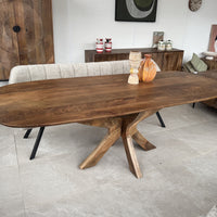 Deens Ovale Eettafel Murcia – Houten poot – 160 t/m 240 cm