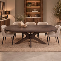 Eettafel Deens Ovaal | Houten Poot | Walnoot | Leverbaar medio december