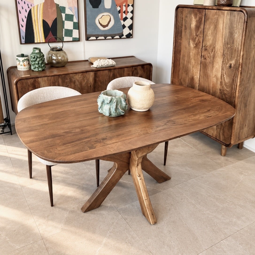 Deens Ovale Eettafel Murcia – Houten poot – 160 t/m 240 cm