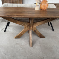 Deens Ovale Eettafel Murcia – Houten poot – 160 t/m 240 cm
