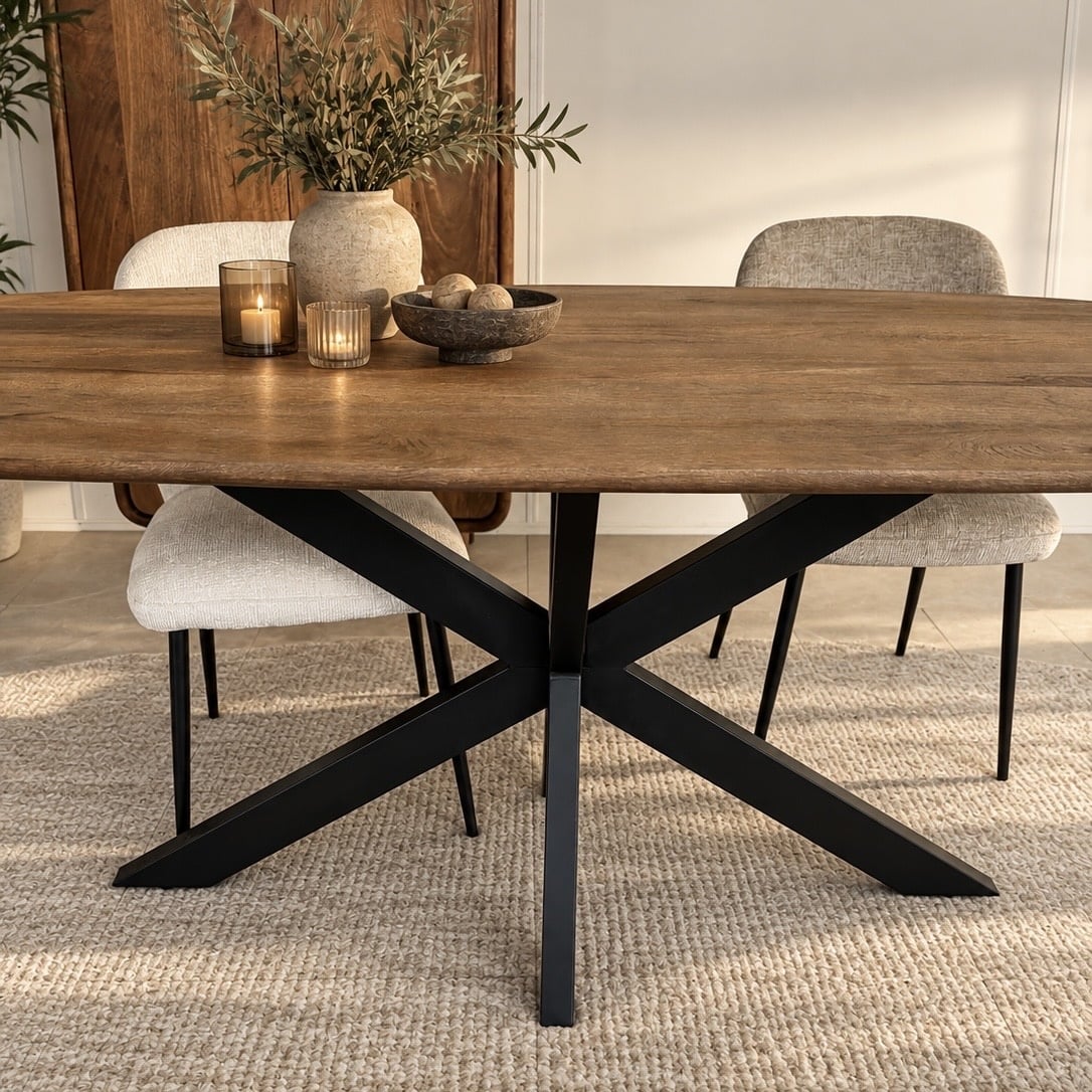 Eettafel Rosas deens ovaal 160 of 180 cm