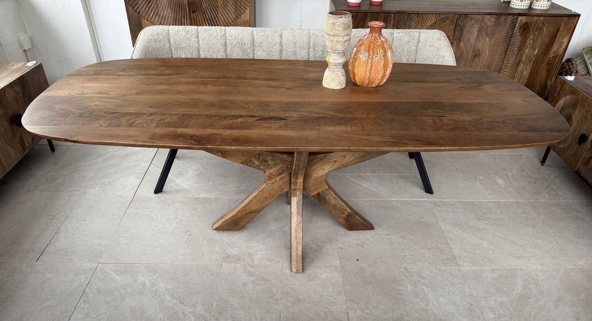 Deens Ovale Eettafel Murcia – Houten poot – 160 t/m 240 cm