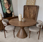 Eettafel Rond 130 cm | Bruin | Houten Poot - Leverbaar januari  ‘27