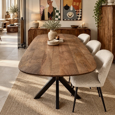 Eettafel Rosas deens ovaal 160 of 180 cm
