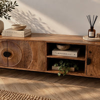 TV-meubel Altea carved mangohout -  190 cm 