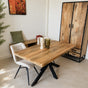Eettafel recht mangohout 140x80 cm