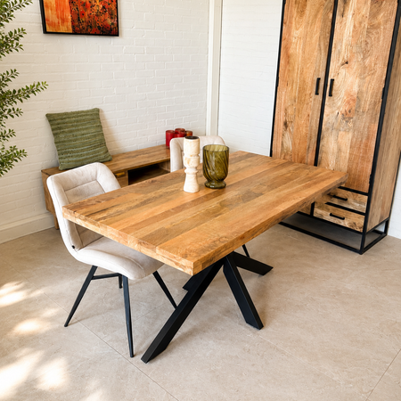 SALE | Eettafel recht | mangohout - 140 cm
