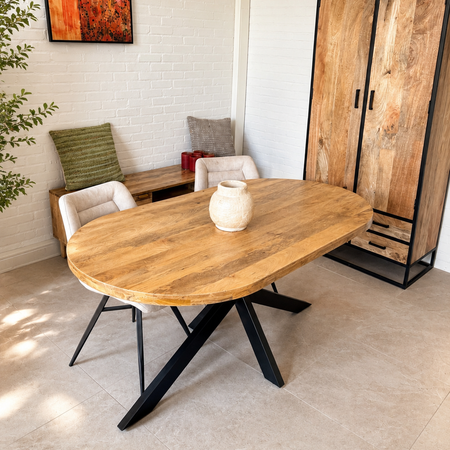 SALE | Deens ovaal | mangohout 160 en 180 cm